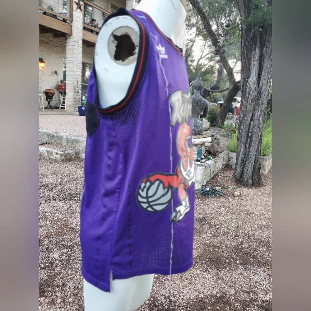 Adidas Hardwood Classics Purple Toronto Raptors Jersey Dino Vince Carter 15 +2 L